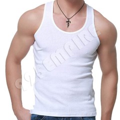 6 Pack Men Tank Top Black/White/Grey 100% Cotton Undershirt Ribbed A-Shirt