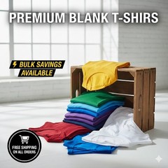 100% Cotton Premium Quality Blank T-Shirt Unisex Soft Style Tee S-XL BULK LOT