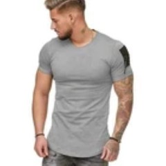 2025 Brand Quality Cotton Men T-shirt V-neck Fashion Design Slim Fit Soild