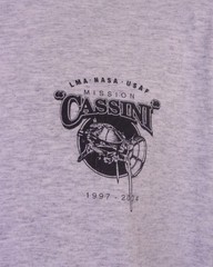 vintage 00s Y2K NASA Cassini Mission T-Shirt 2004 Space SZ XL