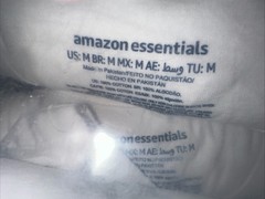 Amazon Essentials Men 6 Pack Crewneck Undershirts White Blank Medium 100% Cotton