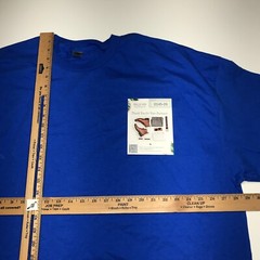 Gildan Ultra Cotton T-Shirt Mesn 4XL Royal Blue Long Sleeve Basic Crew Neck NWOT