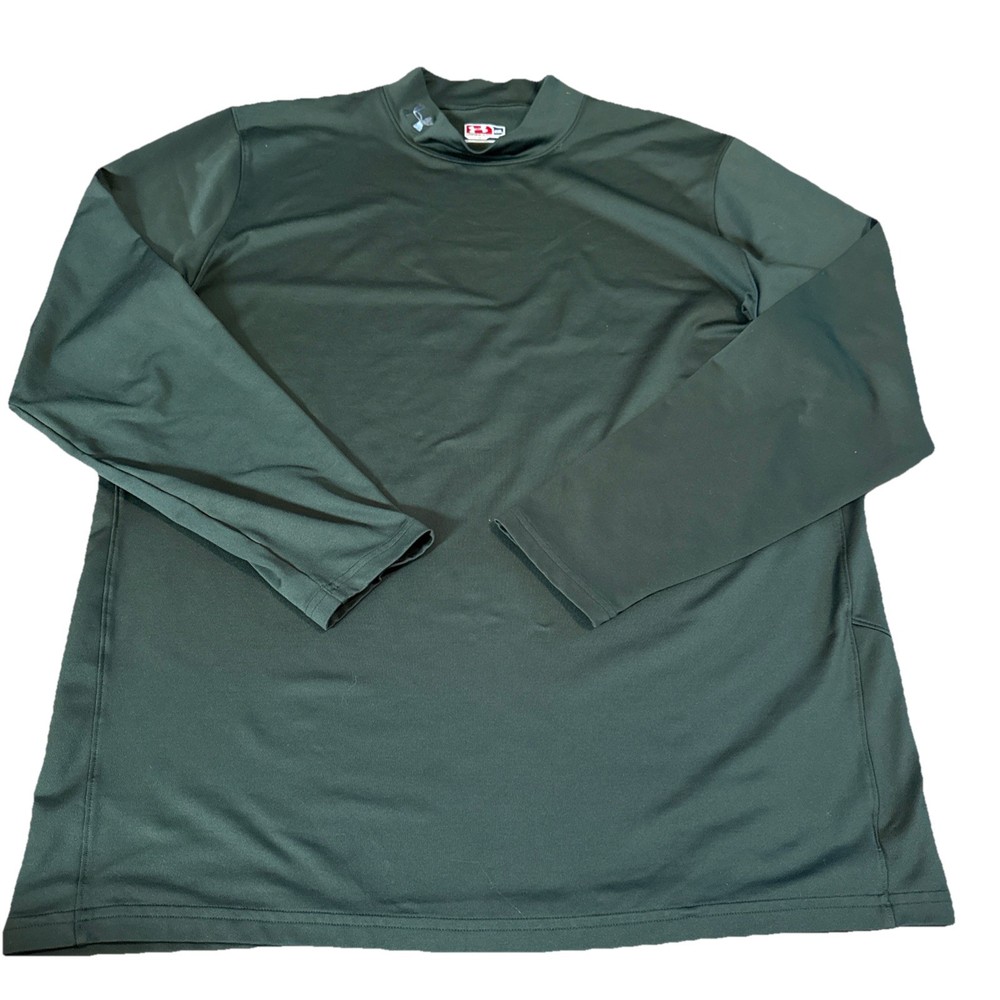 Under Armour Shirt Mens 2XL XXL Green Fitted Long Sleeve