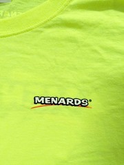 Menards Rheem Hi-Vis Neon Yellow T-Shirt 2XL Jerzees Dri-Power Active Eagle Logo