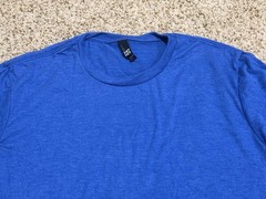District Perfect Tri Adult Short Sleeve T-Shirt Blue Size L