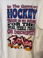 Vintage Fear Nothing Gear Hockey T-shirt Men’s XL 90s White