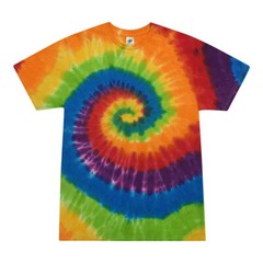 Multi-Color Tie Dye T-Shirts, Kids & Adults Short Sleeve Cotton Colortone