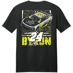 William Byron #24 Anduril Racing Graphic T Shirt NASCAR Motorsports Tee