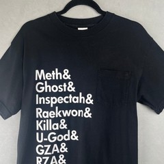 AAA Wu-Tang Clan Members List Pocket T-Shirt Mens M Black Hip Hop Rap 90s Tee