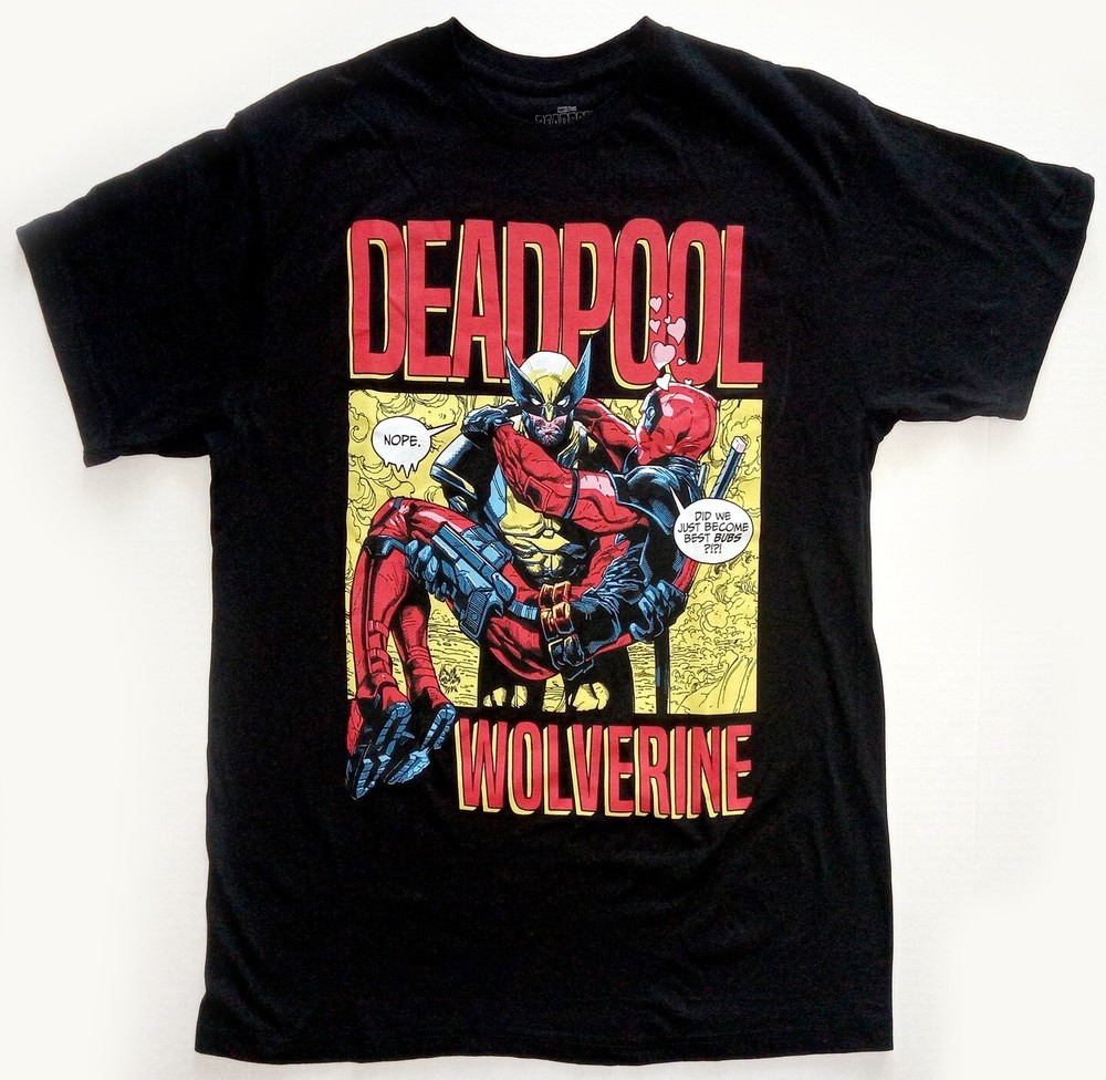 Deadpool Wolverine Unisex Adult Medium (M) 100% Cotton S/S t-shirt New Marvel
