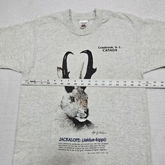 Vtg 90s Jackalope T Shirt Mens M Canada Fruit Of The Loom Single Stitch Hunting