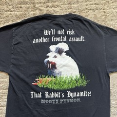 Choice Apparel Mens Large Black Monty Python Movie Tee Just An Ordinary Rabbit