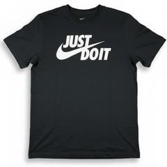 Nike Mens Just Do It Swoosh Graphic T-Shirt Black White Large AR5006-010