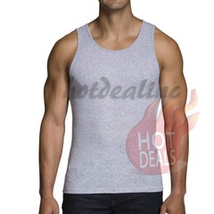 3 Pack Men’s White 100% Cotton Tank Top A-Shirt Ribbed Undershirt Size:S-2XL
