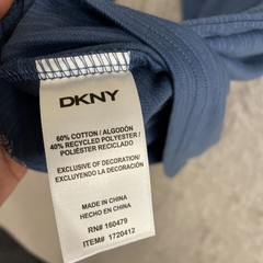NEW DKNY Men’s L Long Sleeve Crew Neck Shirt Blue Wicking Machine Washable