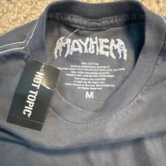 Hot Topic Lady Gaga Mayhem Gray Graphic Print Cotton Tee Men’s M Pop Alternative