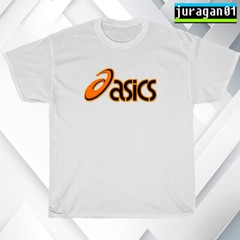 New Retro Asics Logo Black/Navy/Sport Grey/White Men’s T-Shirt S-5XL