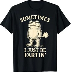 Funny Farting Frog Meme T-Shirt Adult Humor Graphic Tee Unisex