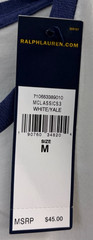 Mens Polo Ralph Lauren Striped Classic Fit Pocket T-Shirt Size Medium White Yale