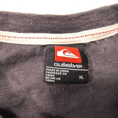 Quiksilver Crew Neck Pocketed Short Sleeve Shirt Mens Size Extra Large XL Black