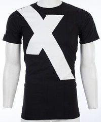 ARMANI EXCHANGE Black X LOGO Short Sleeve Slim Fit Designer Graphic T-shirt NWT