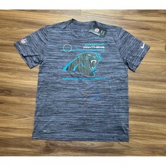 Nike Carolina Panthers NFL Mens Dri-FIT Space Dye Shirt Black Blue Sz L NEW