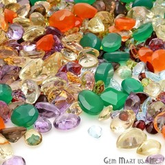 100+ Carats Loose Mixed Gems Wholesale Lot. Natural Faceted Semi Precious Gemsto