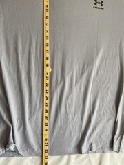 Mens 2XL Under Armour Freedom Flag Variation Loose Fit Gray T Shirt