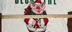 Rare VTG 90s Single Stitch T Shirt Hanes Deck The HOG With Boughs Of Holly Sz L