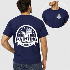 Men Personalised Work T Shirt Custom Trade Company Logo Painter Mechanic Plumber