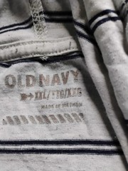 Old Navy Vintage Long Sleeve Shirt Hoody Striped, Size XXL
