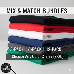 100% Cotton Premium Quality Blank T-Shirt Unisex Soft Style Tee S-XL BULK LOT