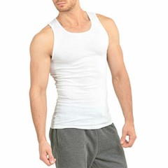 White A Shirt Wife Beater Tank Top Egyptian Ribbed Cotton 6 pr. S-M-L-XL-2X-3X