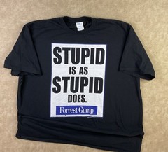 Forrest Gump T-Shirt Men Sz 2XL 2012 Y2K Graphic Tee Stupid Is As Stupid Does