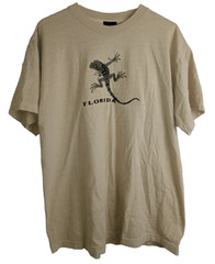 DK Florida embroidered beige Men’s T shirt size XL