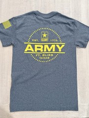 “United States Army Ft Bliss, TX 1775” Double Sided Gray T Shirt – Sz XL – NWT!