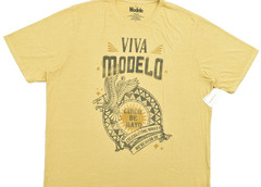Lucky Brand Men’s Modelo Luchador Yellow Short Sleeve Crew Neck Size 3XLT NEW