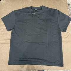 Deluxe Leisure Textured Shirt 3XL Grey Soft Fabric Crew Neck
