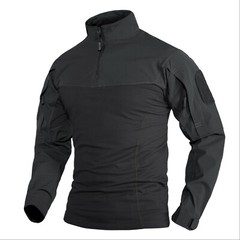 TACVASEN Men’s Long Sleeve Army Tops 1/4 Zip Slim Fit T-Shirts Training Shirts