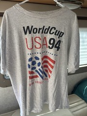 World Cup USA 94 1990s Men’s L Gray Graphic Crew Neck Cotton Tee