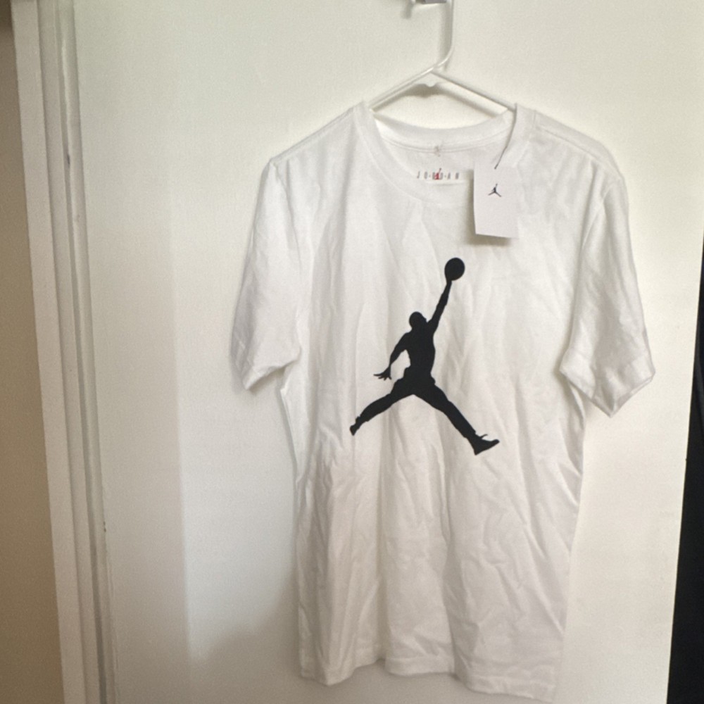 Jordan Jumpman Logo White Cotton Men’s T-Shirt Size S CJ0921-100