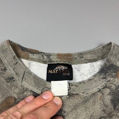VTG Natural Gear Pocket T-Shirt Mens XL Brown Tan Camo Bark Hunting Short Sleeve