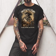 Outlaw Cowboy Skull Unisex T-shirt | Vintage Western Skeleton Horse Rider Shirt