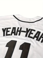 Sandlot Baseball Jersey Yeah-Yeah #11 Stitched White / Black Men’s Size 2XL XXL