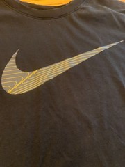Nike T-Shirt XXL Black Yellow Men’s Short Sleeve Graphic Tee Used