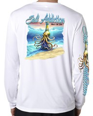 Salt Addiction t shirt Saltwater microfiber fishing long sleeve 50+ uv