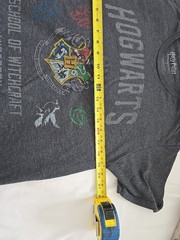 Harry Potter Hogwarts Dk Grey, Men’s S S Shirt,L, Whimsical Feeling Of Hogwarts.