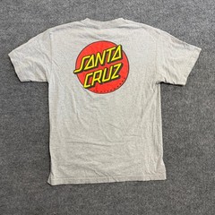 Santa Cruz T Shirt Mens Size S Grey Classic Dot Logo Graphic Skate Streetwear