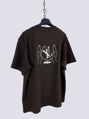 Louis Vuitton LV Print Washed Short Sleeve Cotton Crewneck T-Shirt Brown Size L