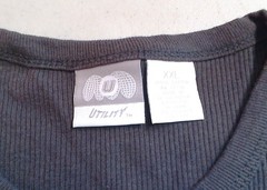 Utility Brand Black Short Sleeve Long John Thermal Shirt Adult Size XXL